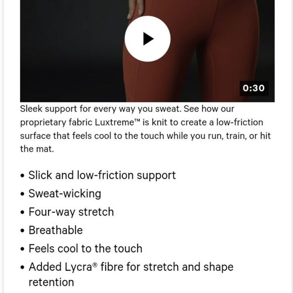 Lululemon Athletica Wunder Under HR Crop Leggings 21" in Red Merlot Size 8 - Picture 6 of 10